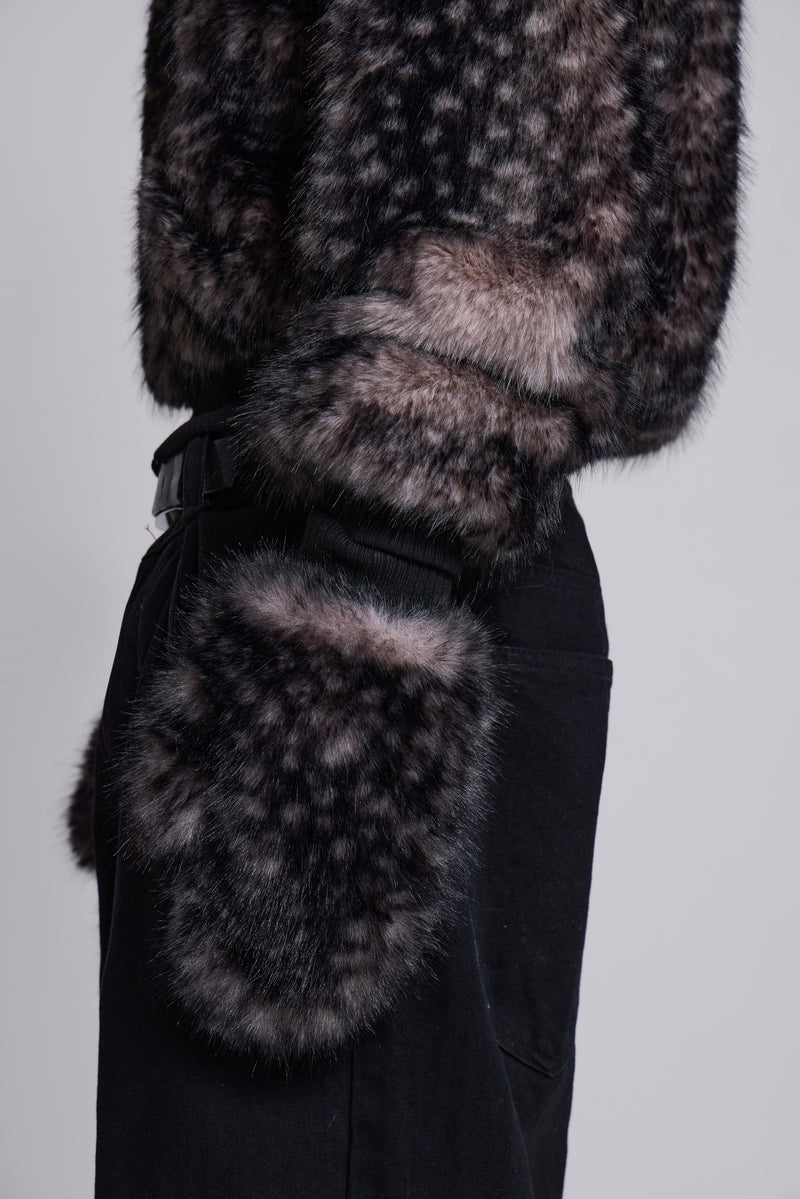 Biome Faux Fur Mittens