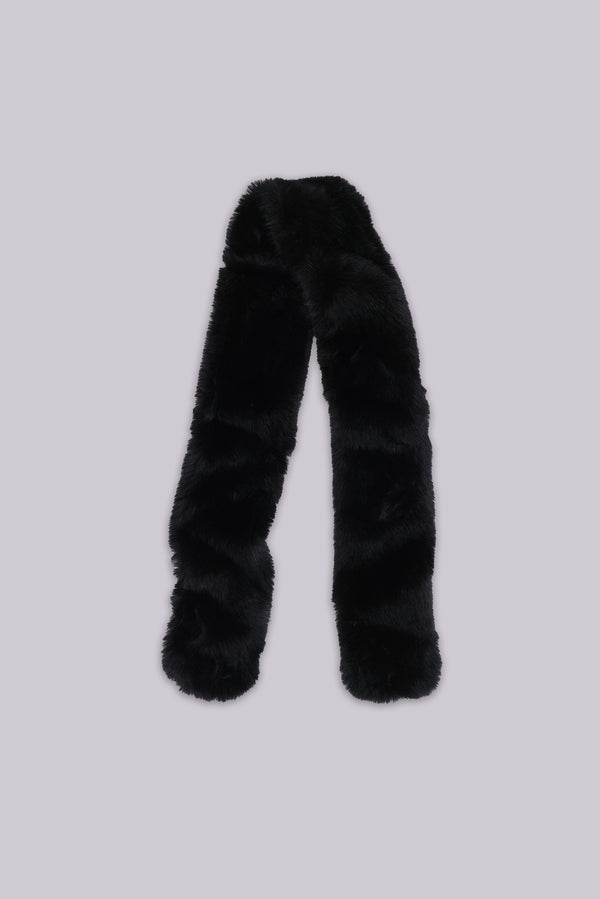 Black Cara Faux Fur Scarf
