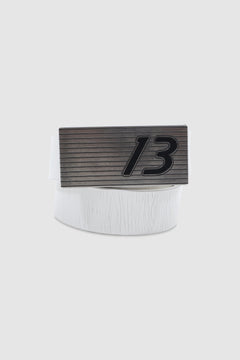 13 White Leather Belt - ONE SIZE / White
