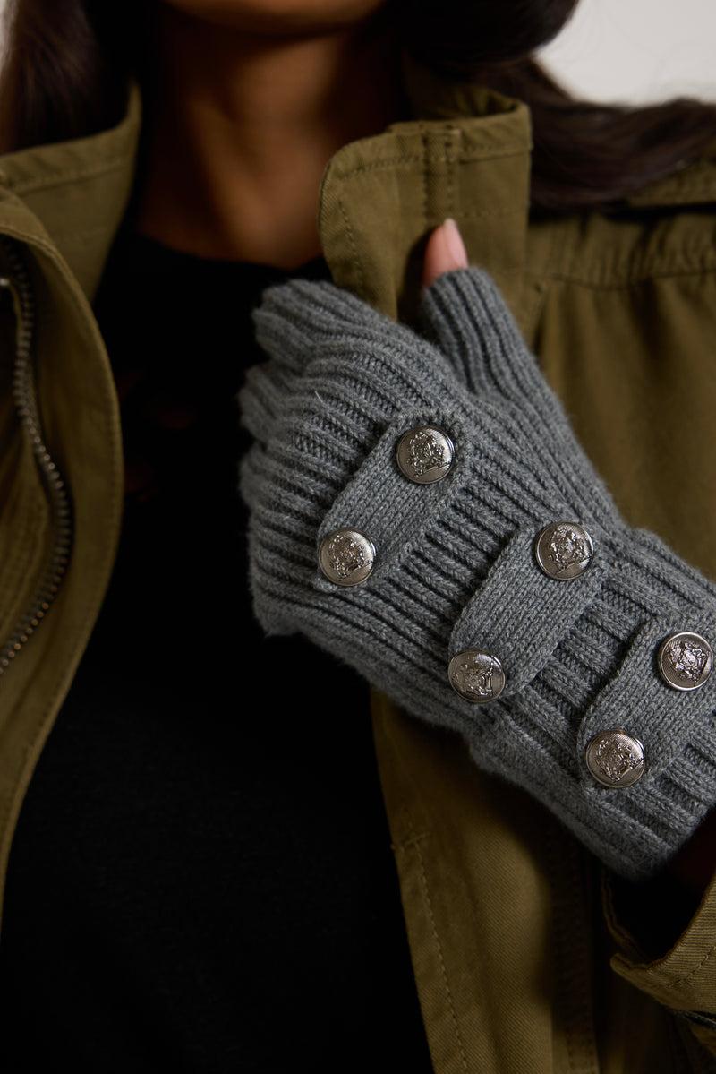 Grey Drummer Fingerless Gloves