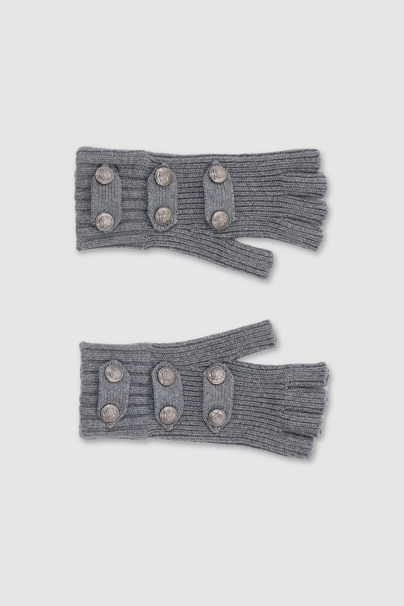 Grey Drummer Fingerless Gloves