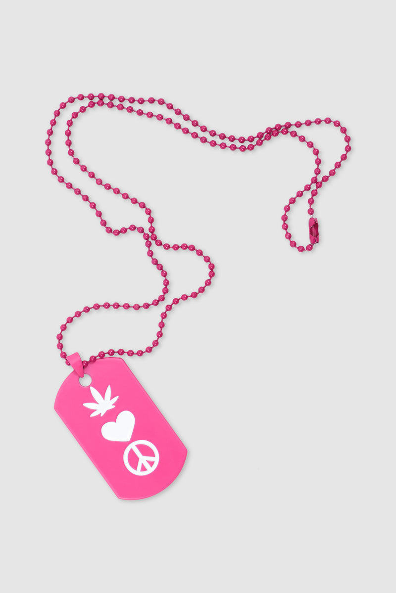 Peace Dog Tag Necklace