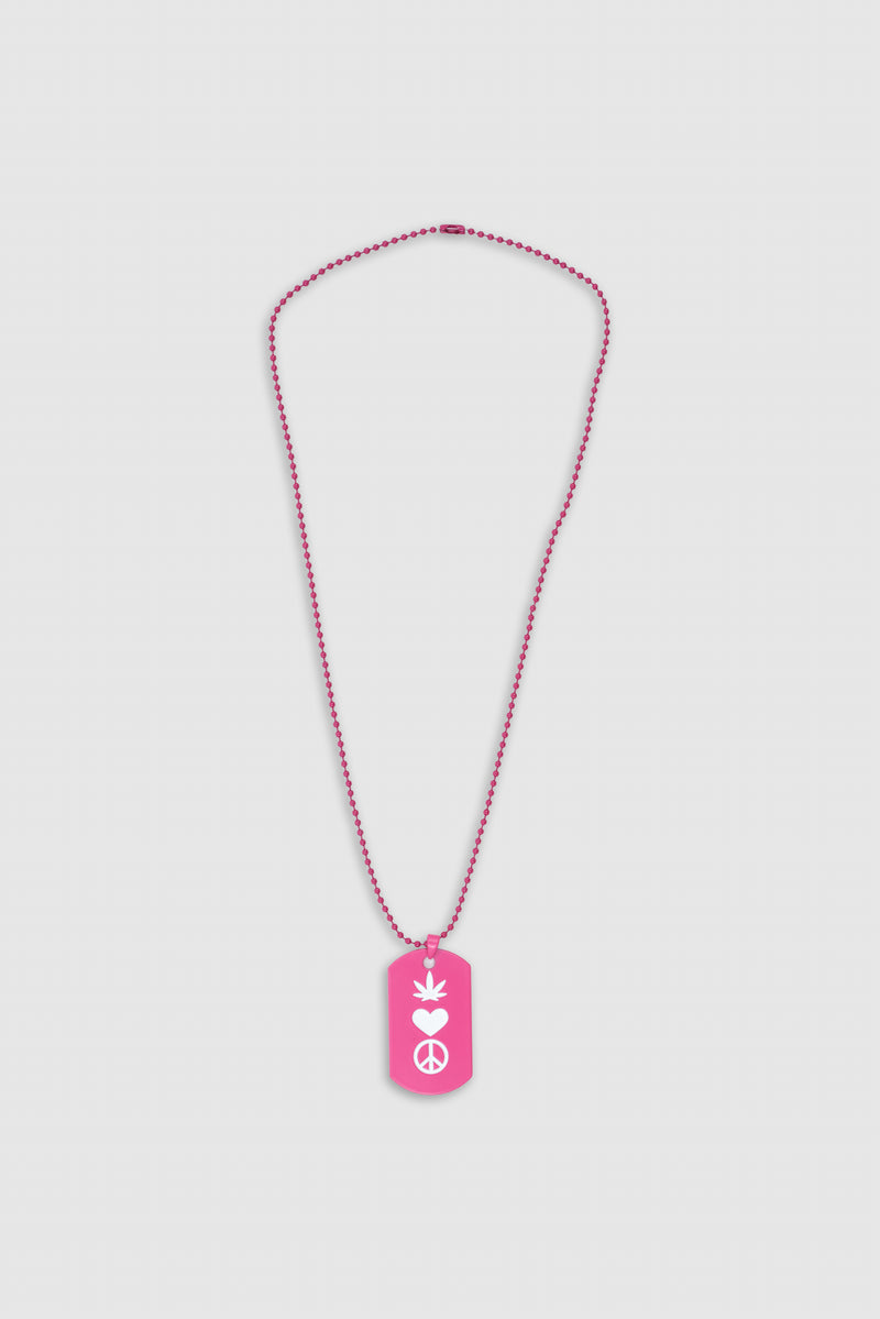 Peace Dog Tag Necklace