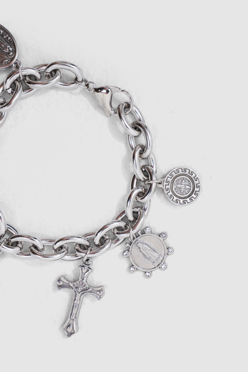 Silver XL Charm Bracelet
