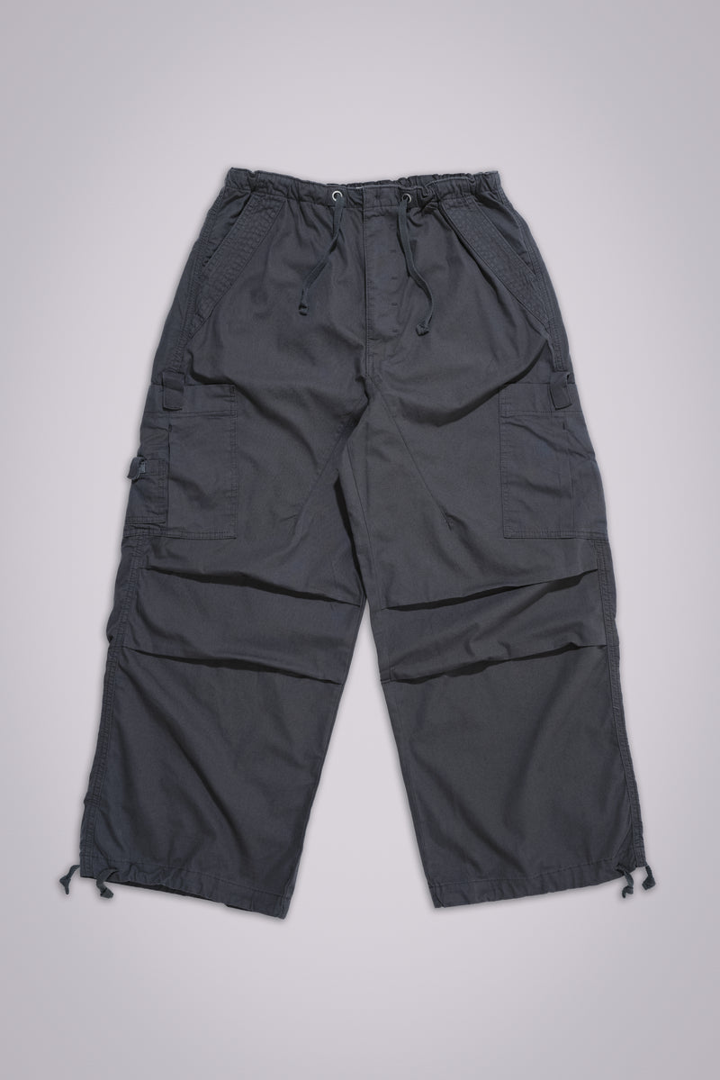 Vintage Grey Parachute Cargo Pants