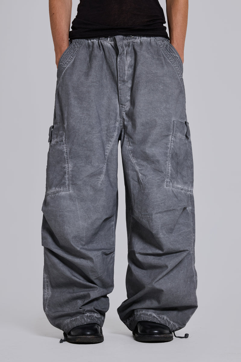 PARACHUTE パンツ Shop Black Oil Wash Parachute Pants | Jaded London | Clothing