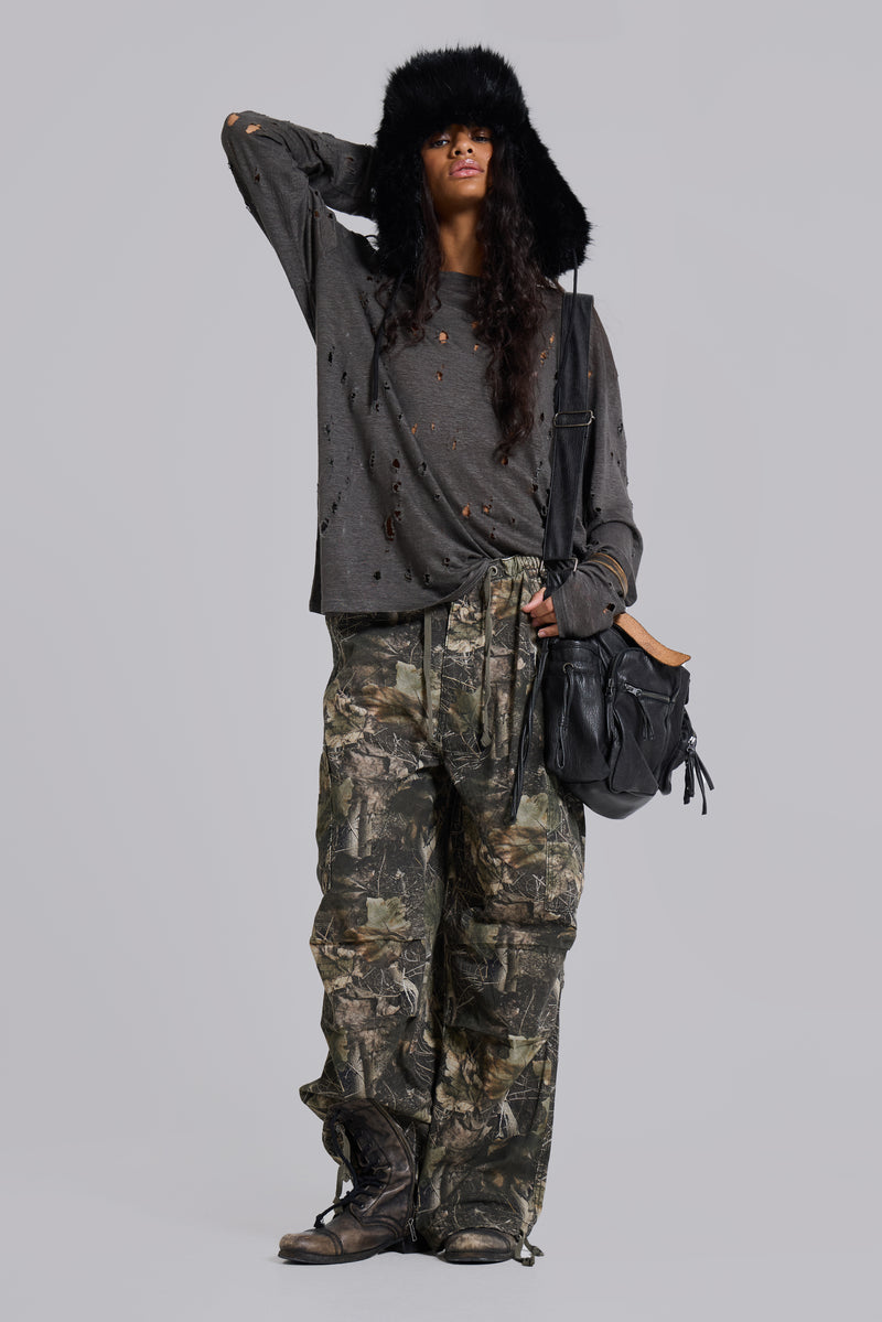 Woodland Camo Parachute Pants