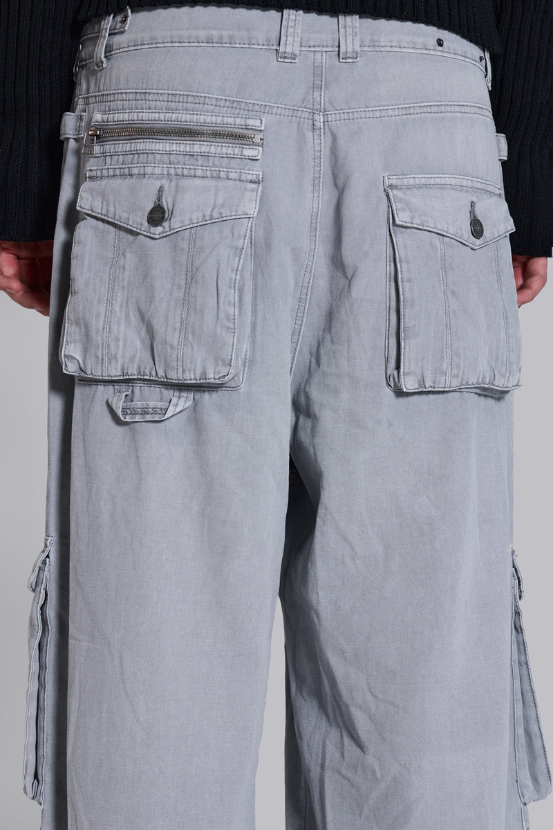 Washed Grey Decoy Cargos