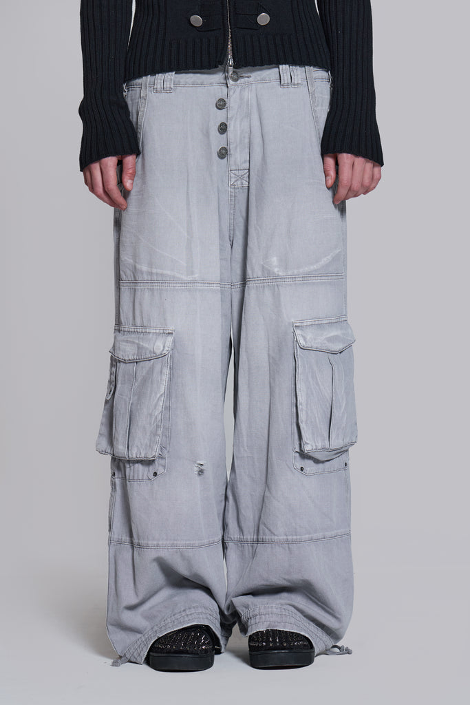 Washed Grey Decoy Cargos