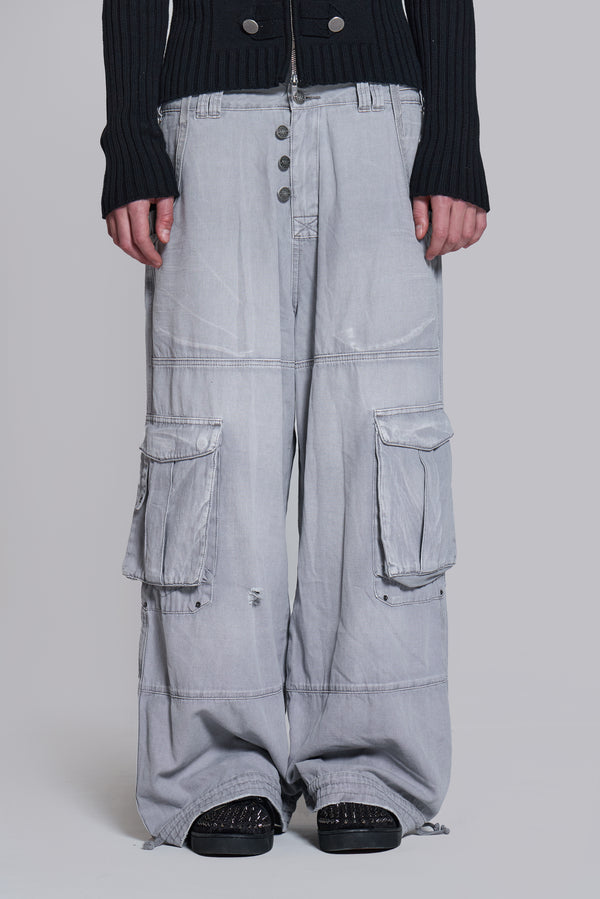 Washed Grey Decoy Cargos