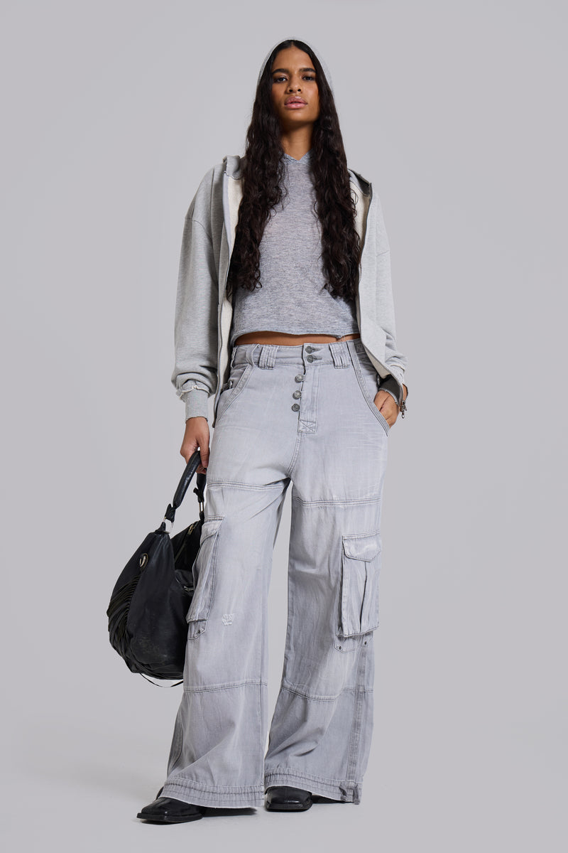 Washed Grey Decoy Cargos