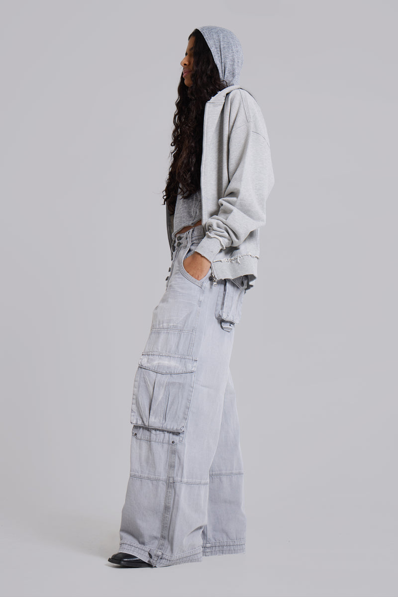 Washed Grey Decoy Cargos