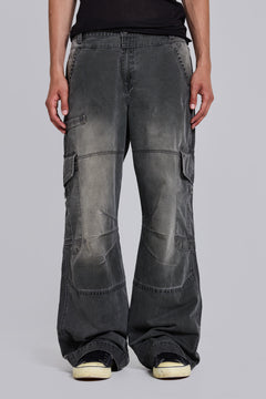 Off Duty Straight Leg Cargos - W25 / Grey