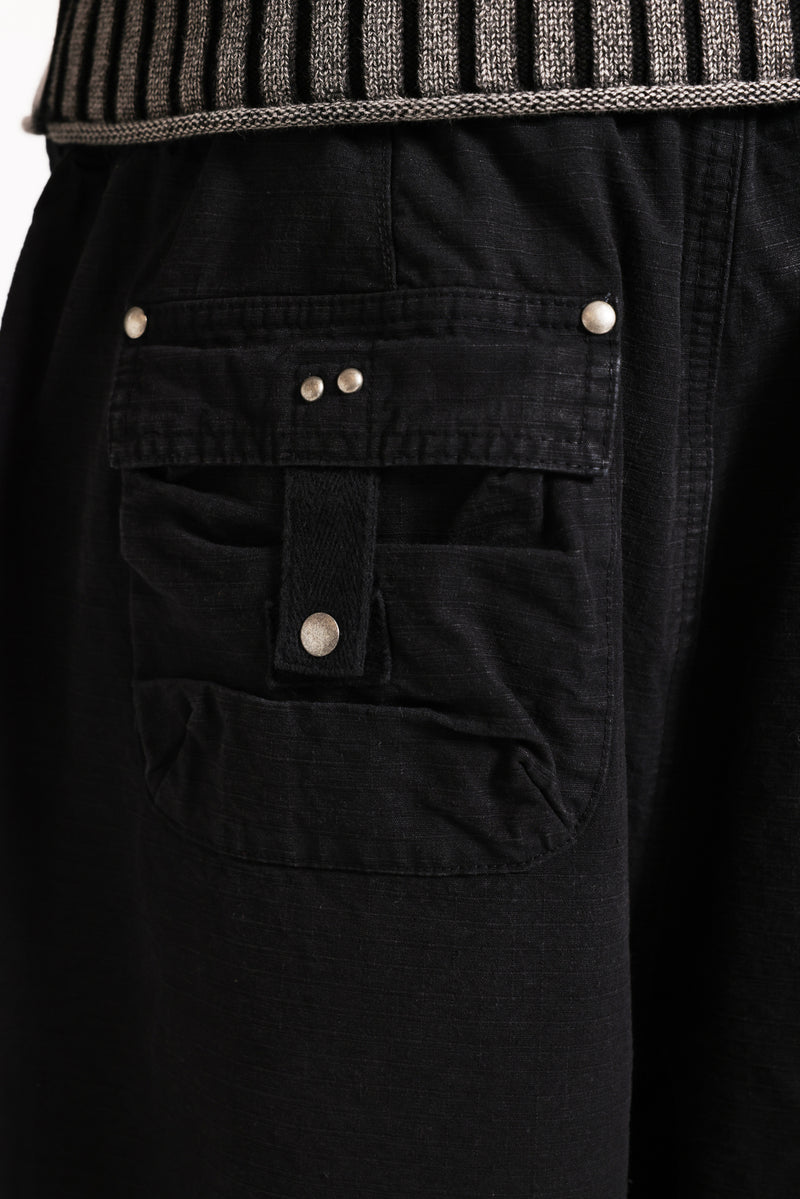Washed Black XL Parachute Cargo Pants | Jaded London | Clothing