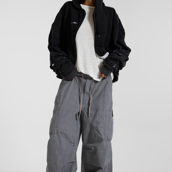 Parachute Pants in Grey Check | Jaded London | Clothing