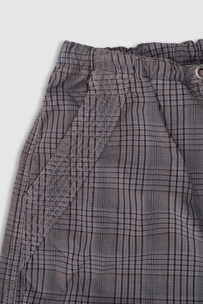 Parachute Pants in Grey Check