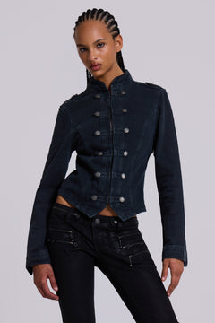 Rebel Military Jacket in Washed Black (Restock) – view 1