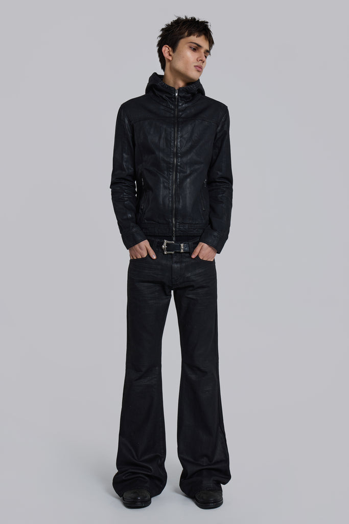 Bedrock Waxed Hooded Denim Jacket