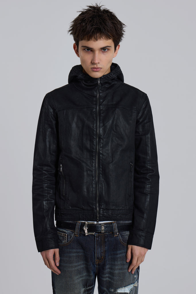 Bedrock Waxed Hooded Denim Jacket