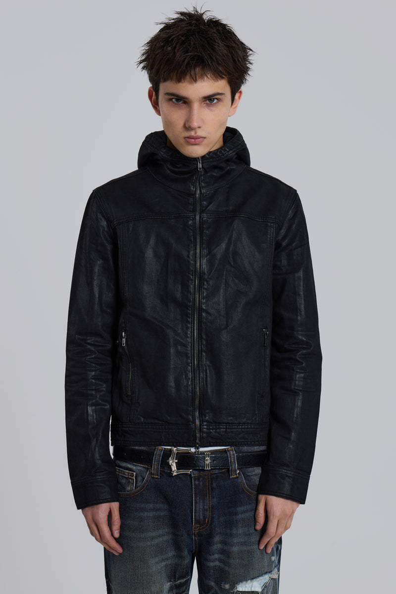 Bedrock Waxed Hooded Denim Jacket