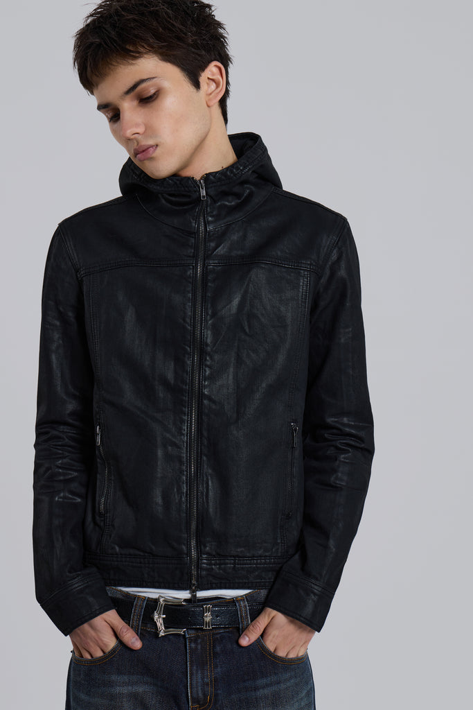 Bedrock Waxed Hooded Denim Jacket