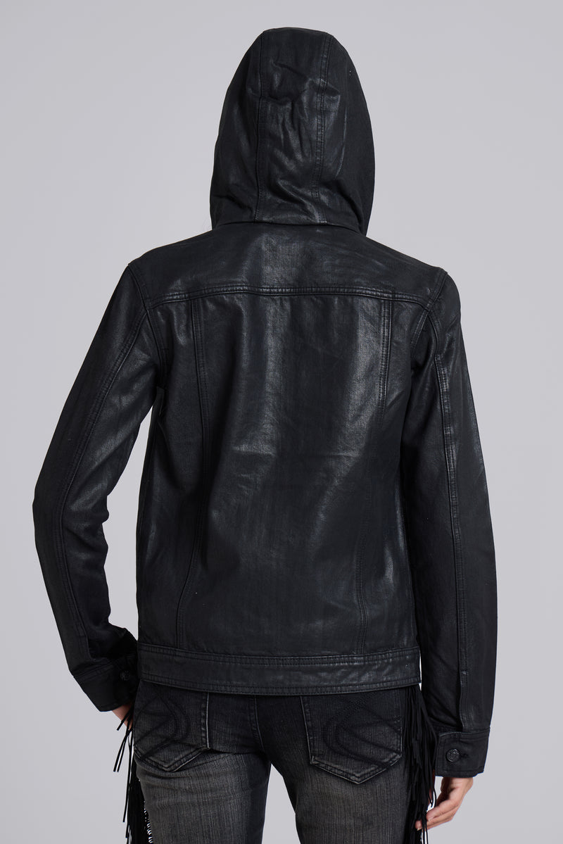 Bedrock Waxed Hooded Denim Jacket