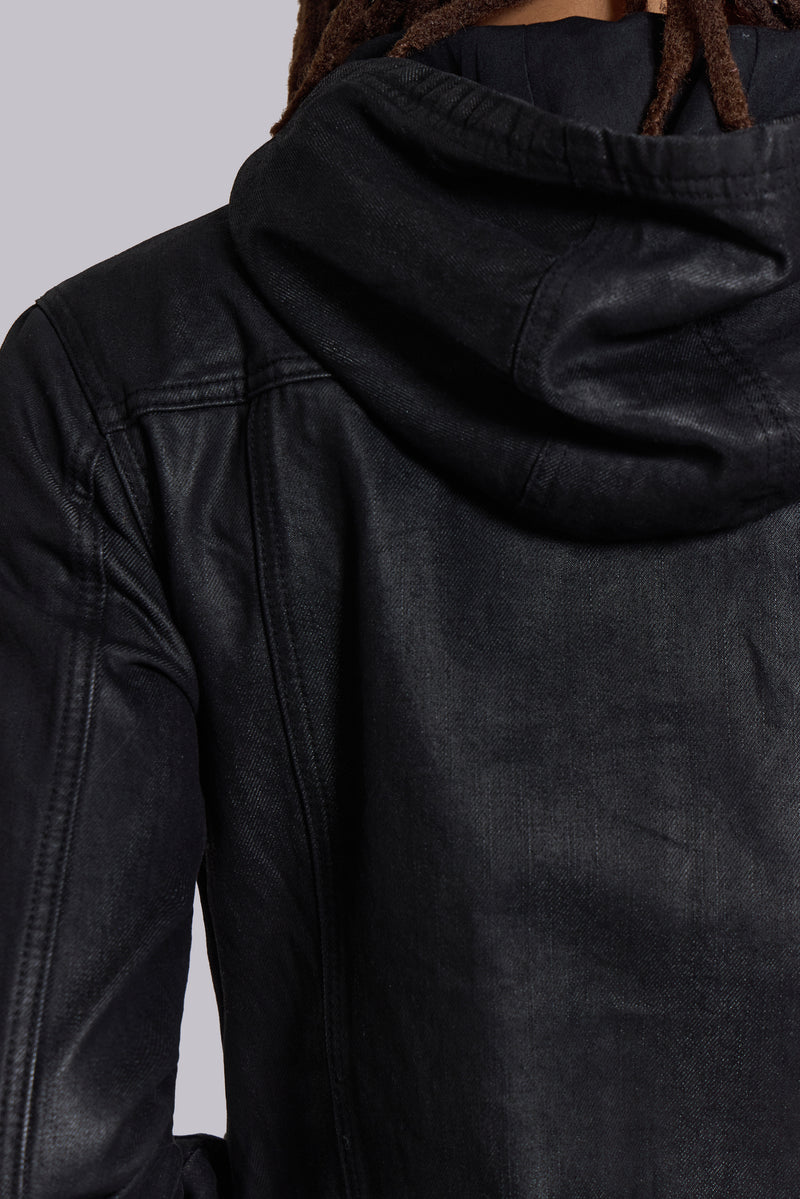 Bedrock Waxed Hooded Denim Jacket