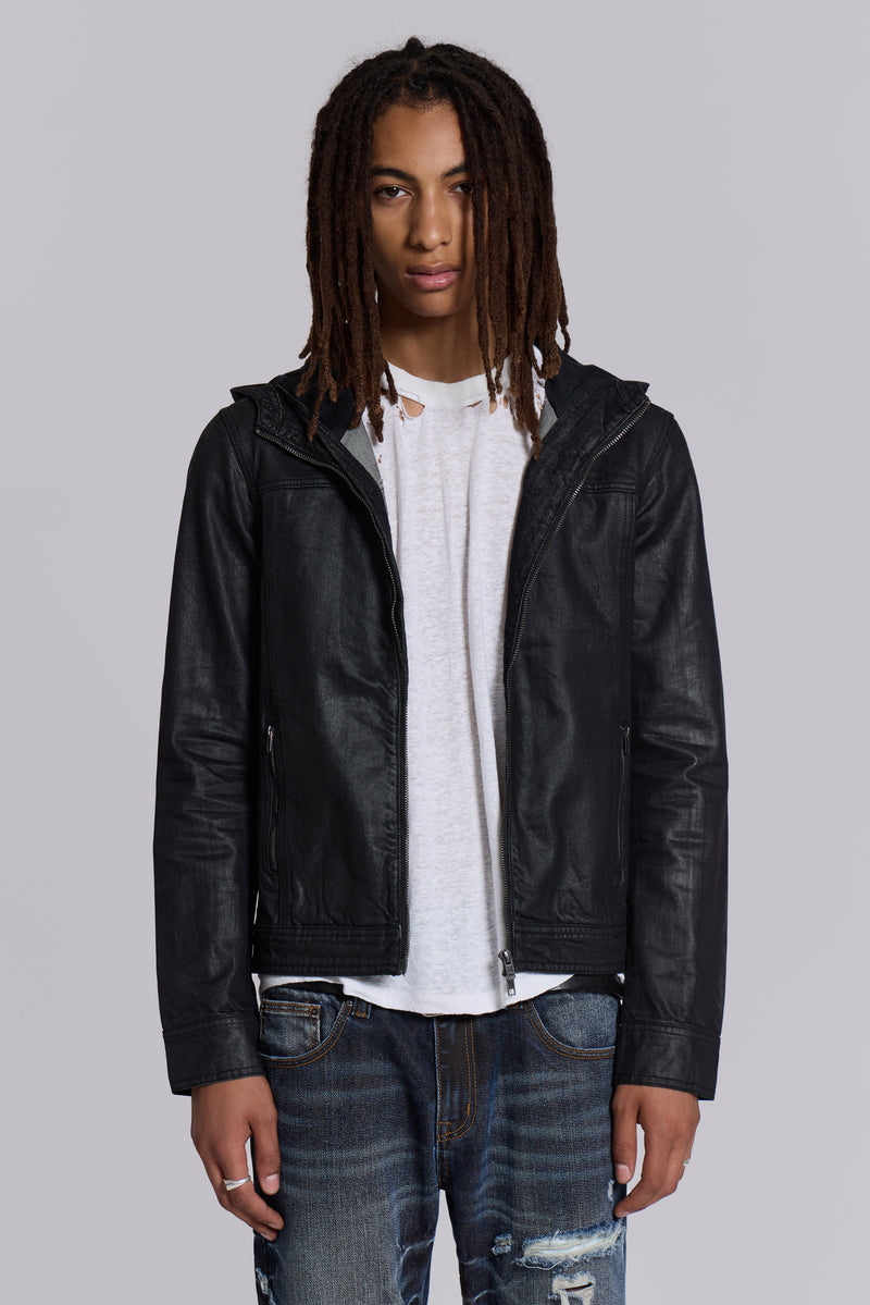 Bedrock Waxed Hooded Denim Jacket