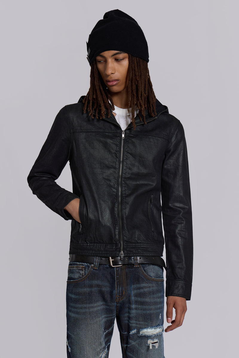 Bedrock Waxed Hooded Denim Jacket