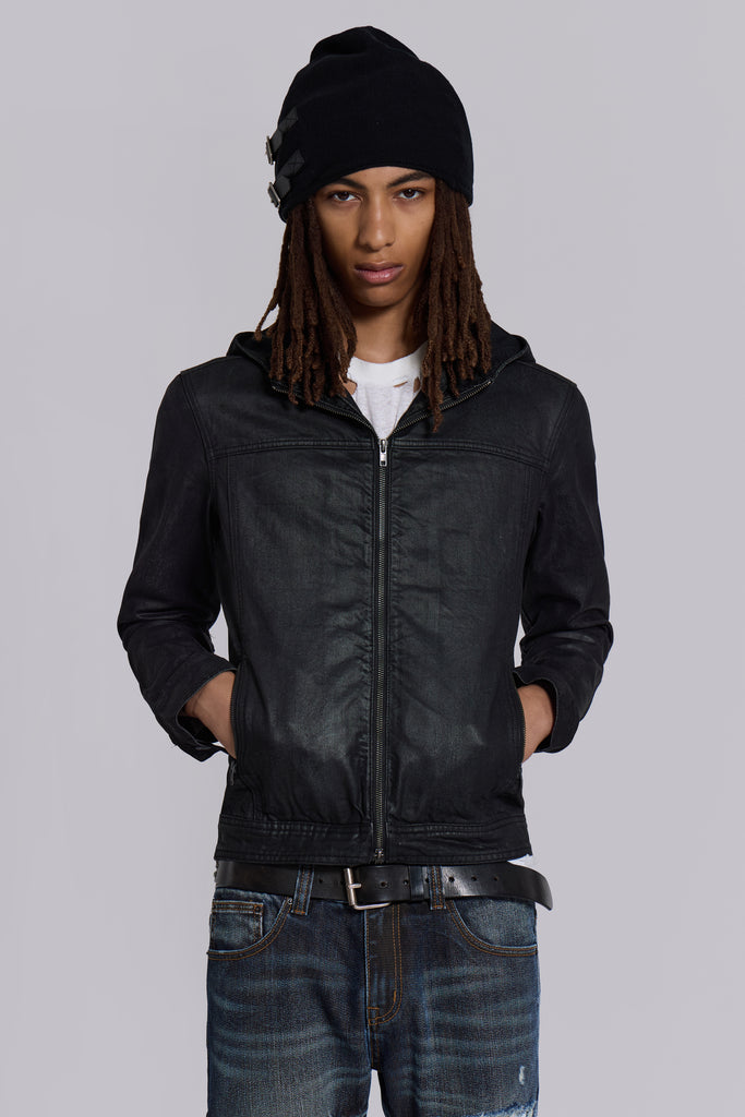 Bedrock Waxed Hooded Denim Jacket