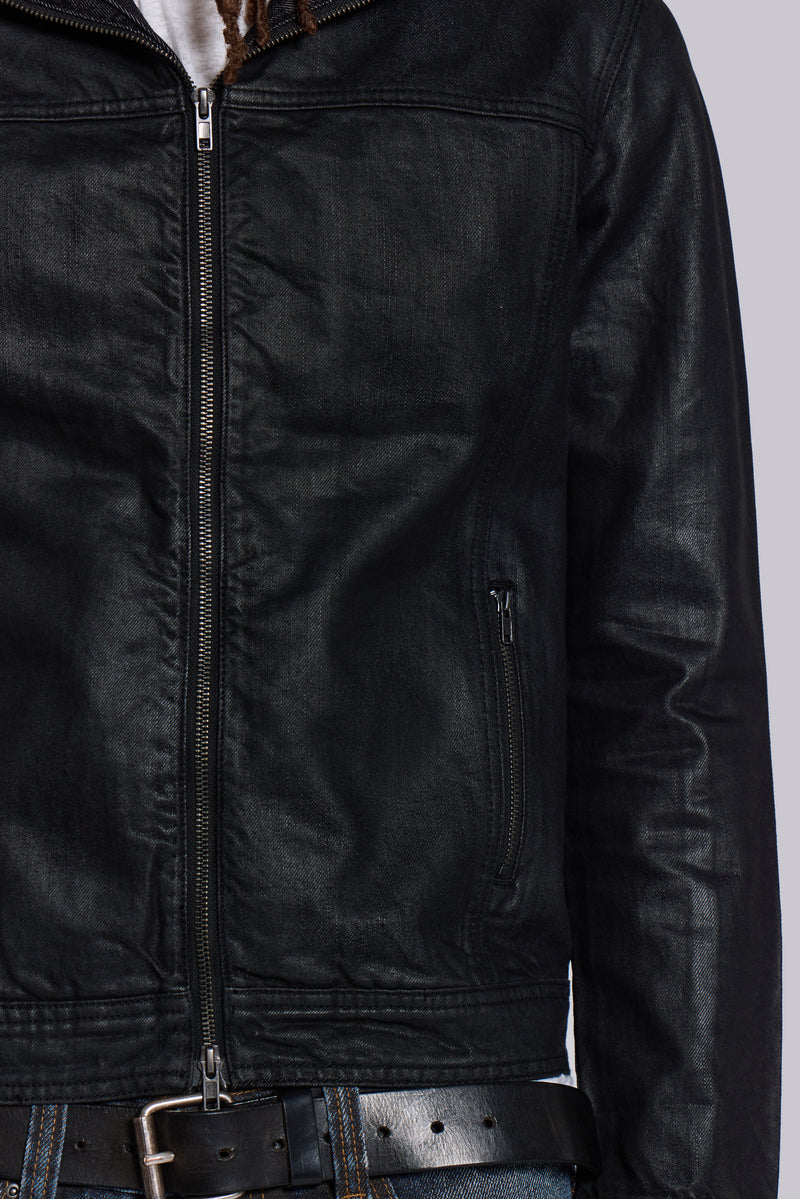 Bedrock Waxed Hooded Denim Jacket