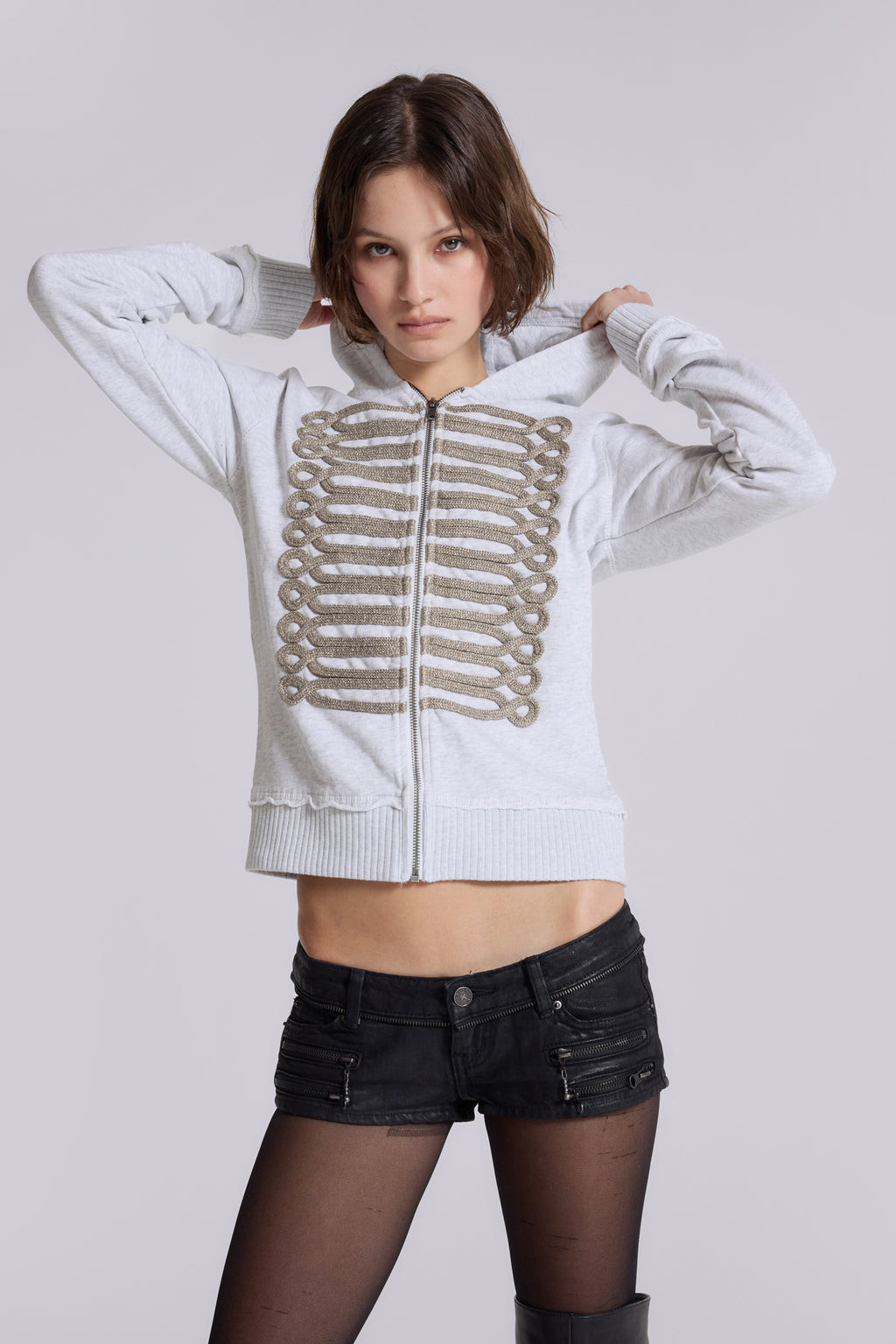 Grey Golden Drummer Hoodie | Jaded London | Clothing