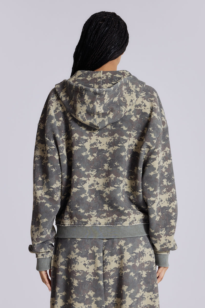Digi Camo Waffle Hoodie | Jaded London | Clothing