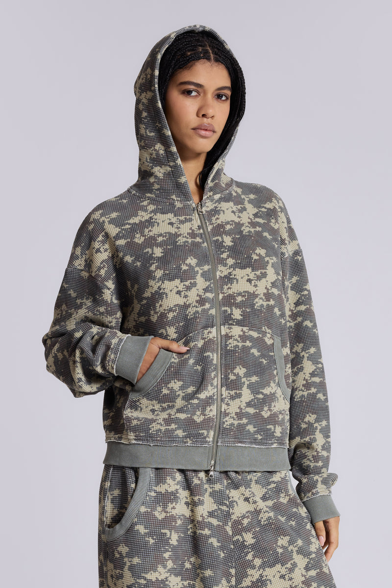 トップス Digi Hooded Sweatshirt Digi Camo Waffle Hoodie | Jaded London | Clothing