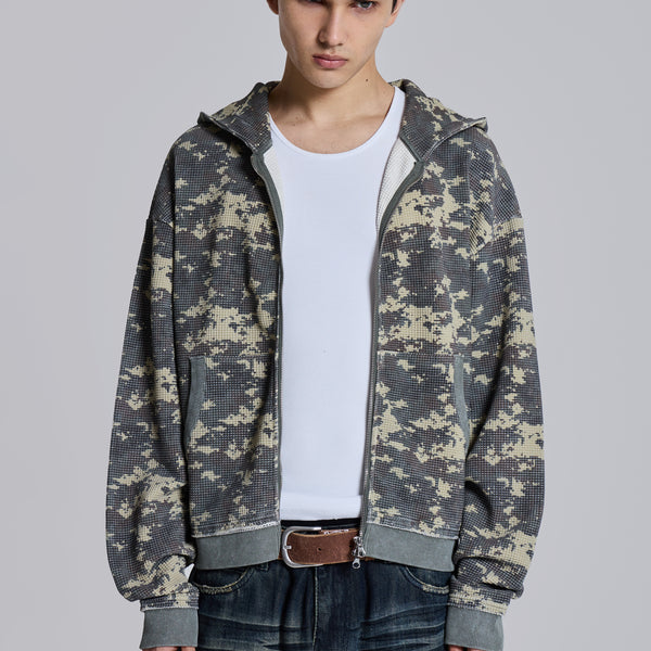 Digi Camo Waffle Hoodie | Jaded London | Clothing