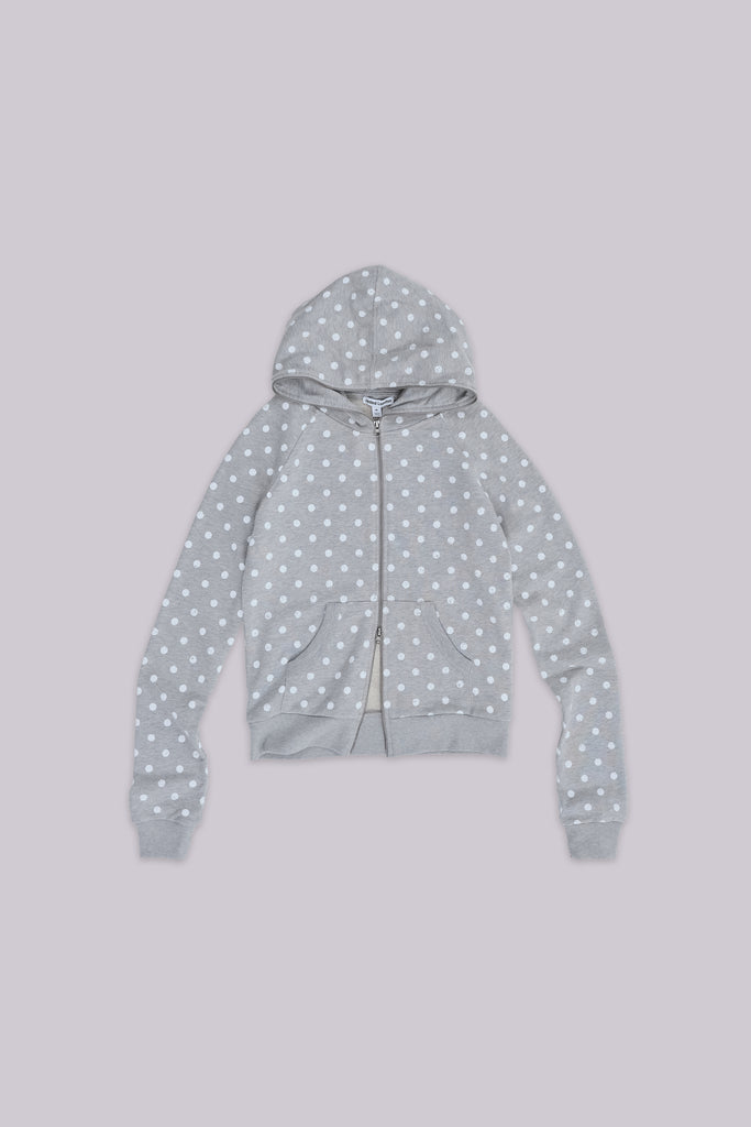 Grey Polkadot Hoodie