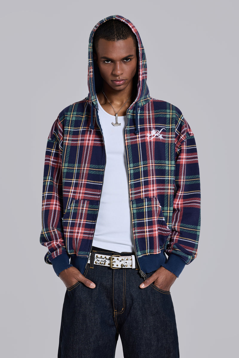 Adrenaline Checked Zip Hoodie