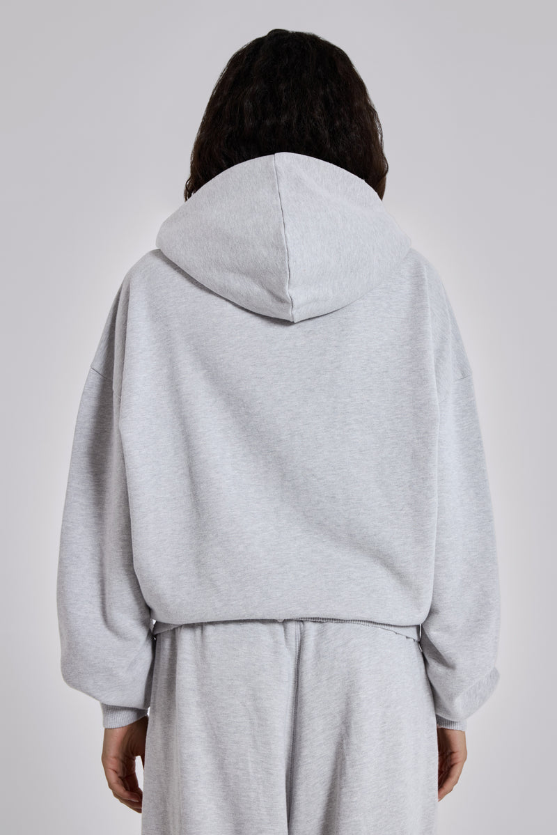 Grey Marl Oversized Monster Hoodie