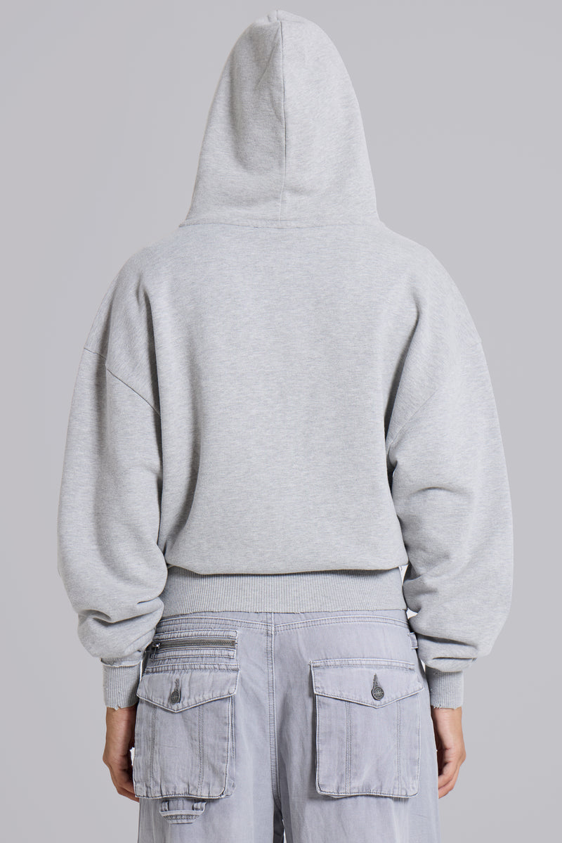 Grey Marl Oversized Monster Hoodie