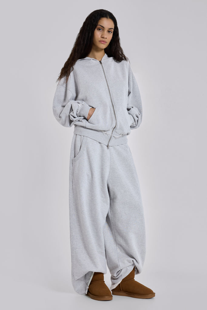 Grey Marl Oversized Monster Hoodie