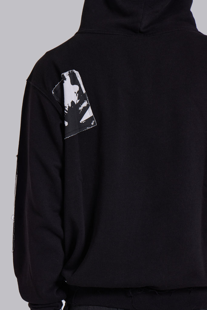 Black Devoted Patch Hoodie