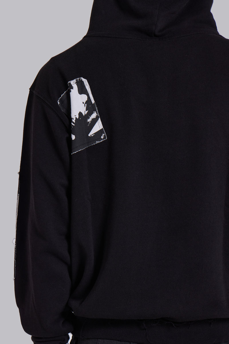 Black Devoted Patch Hoodie