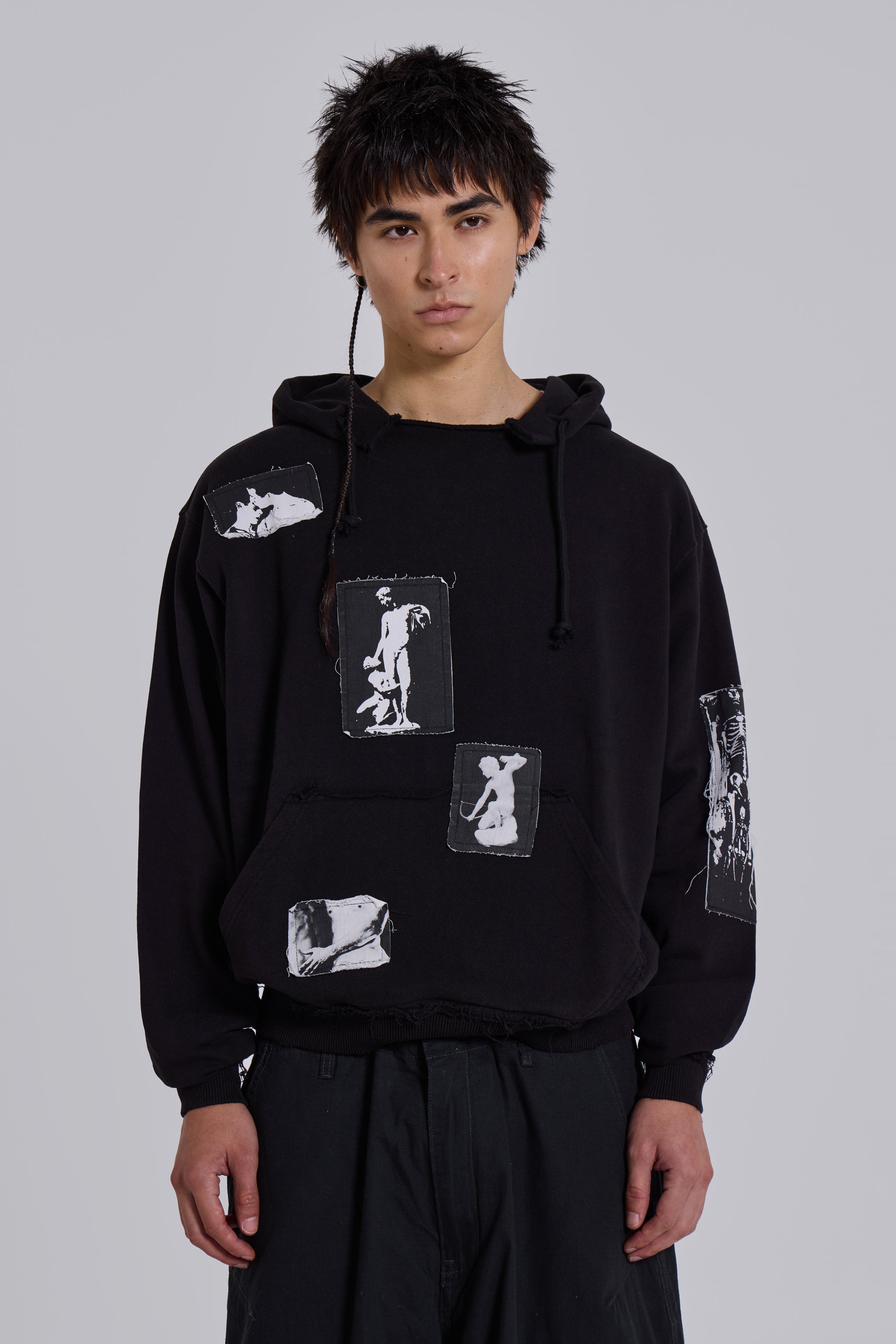 Black Devoted Patch Hoodie | Jaded London | Clothing