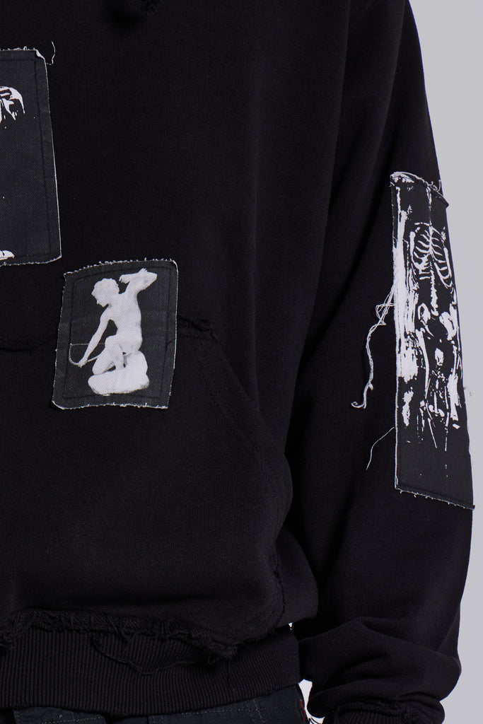 Black Devoted Patch Hoodie