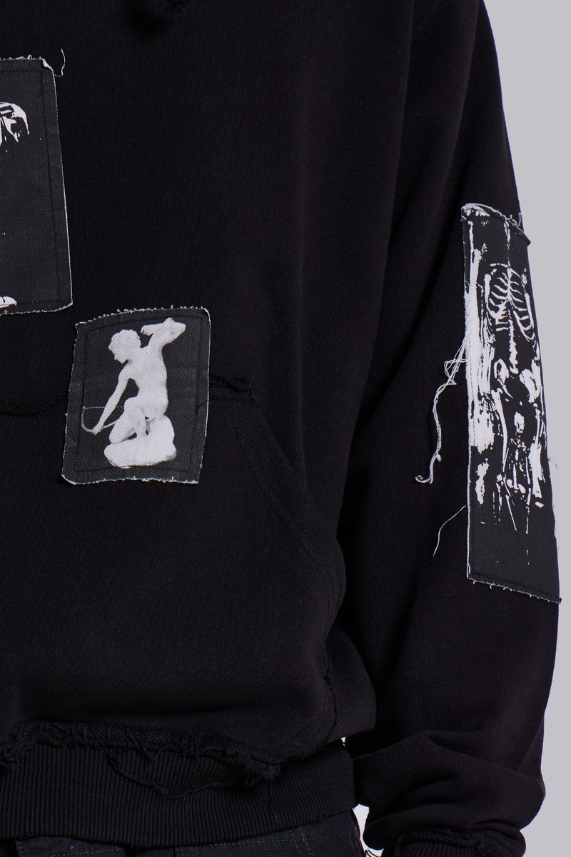 Black Devoted Patch Hoodie