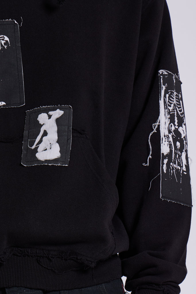 Black Devoted Patch Hoodie