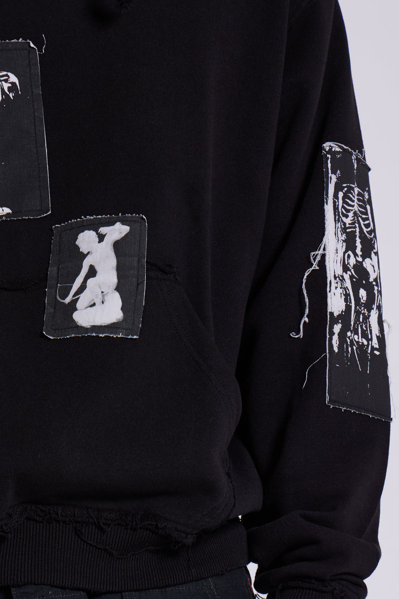 Black Devoted Patch Hoodie