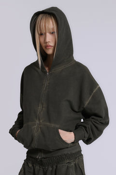 Khaki Oversized Monster Hoodie - XXS / Khaki