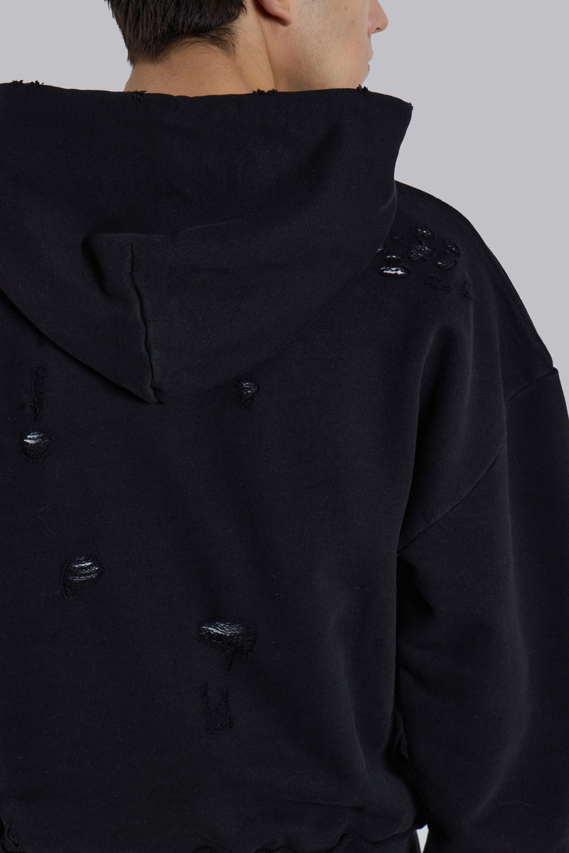 Pullover Bitten Hoodie in Black | Jaded London | Clothing