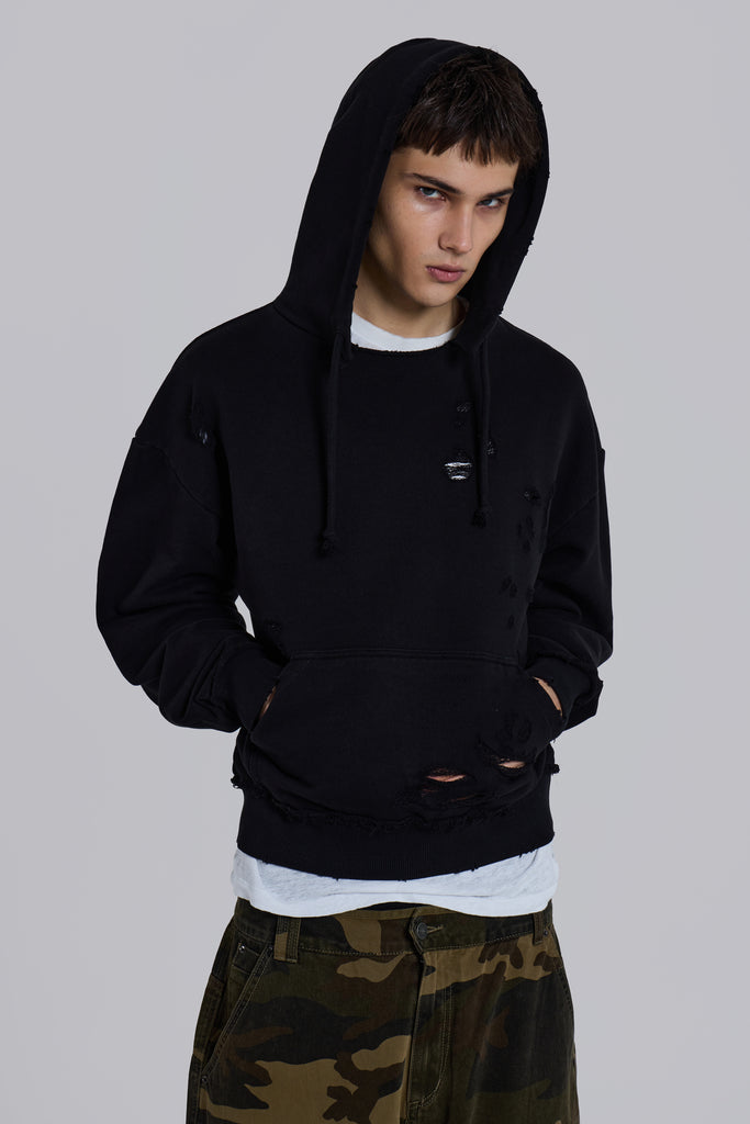 Pullover Bitten Hoodie in Black | Jaded London | Clothing